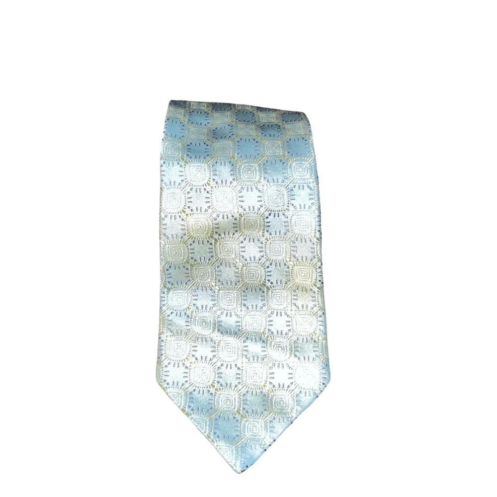 Elegant Murano Blue and Silver Men's Tie